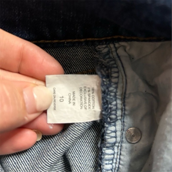 Soho Women's Curvy Boyfriend Jeans Size 10 Blue Distressed Denim Cuffs - Picture 6 of 11